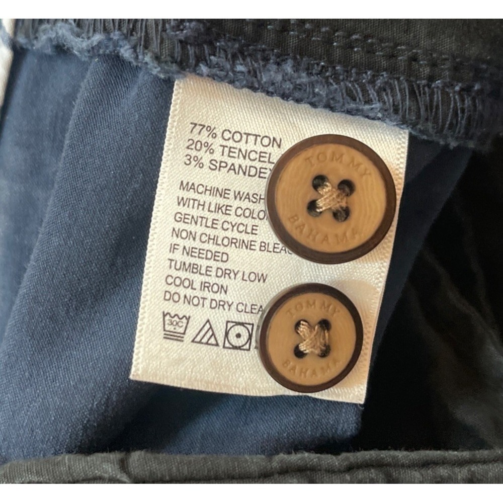 Tommy Bahama Golf Chino Shorts Mens 42 Blue‎ Microfiber Stretch Pockets - Picture 5 of 6